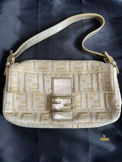 vintage fendi baguette gold hardware|genuine Fendi baguette.